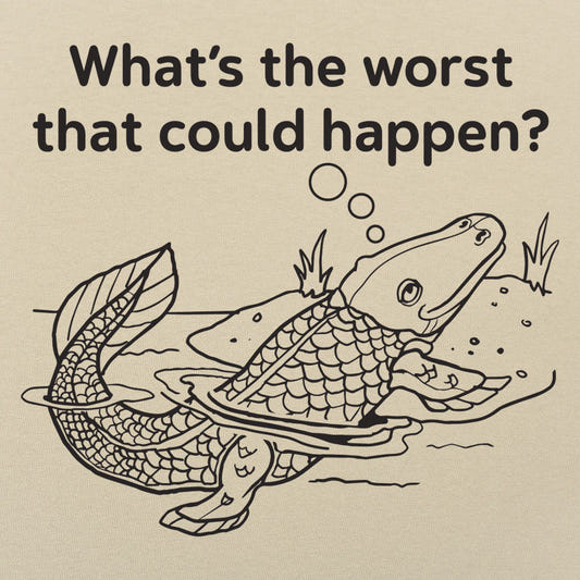 Fish Out of Water - Fish Evolving Legs Onto Land graphic tee design