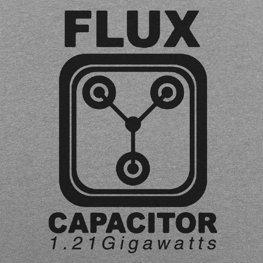 Flux Capacitor Time Travel Device, 1.21 Gigawatts graphic tee design