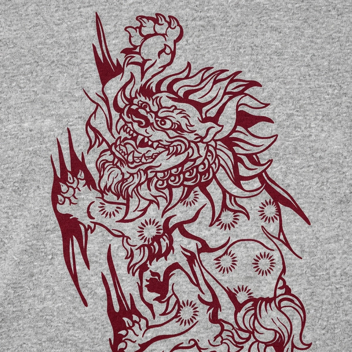Foo Dog Chinese Guardian Lion Illustration detail
