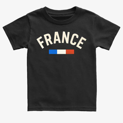 FRANCE Vintage Style Graphic-Kids T-Shirt-Black