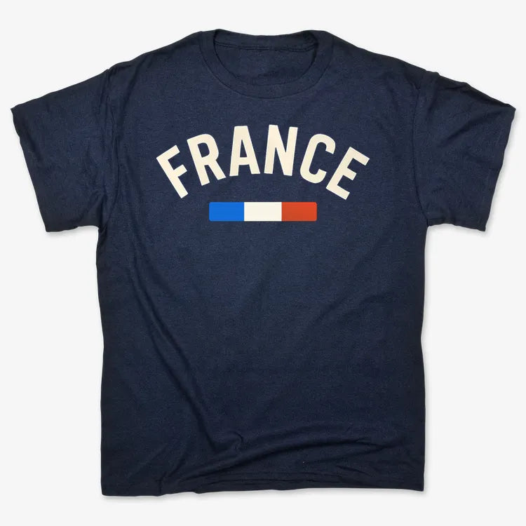 FRANCE Vintage Style Graphic-Men's T-Shirt-Navy Blue