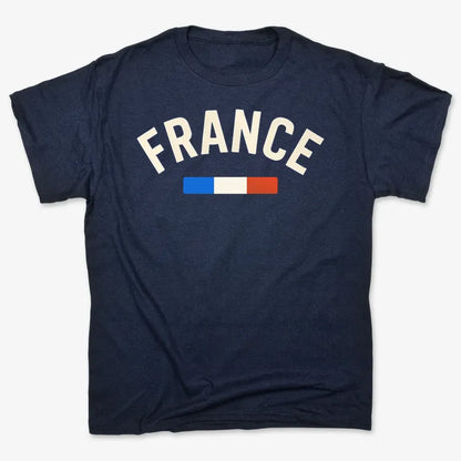 FRANCE Vintage Style Graphic-Men's T-Shirt-Navy Blue