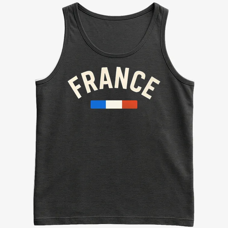 FRANCE Vintage Style Graphic-Men's Tank Top-Black
