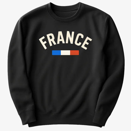 FRANCE Vintage Style Graphic-Sweater-Black
