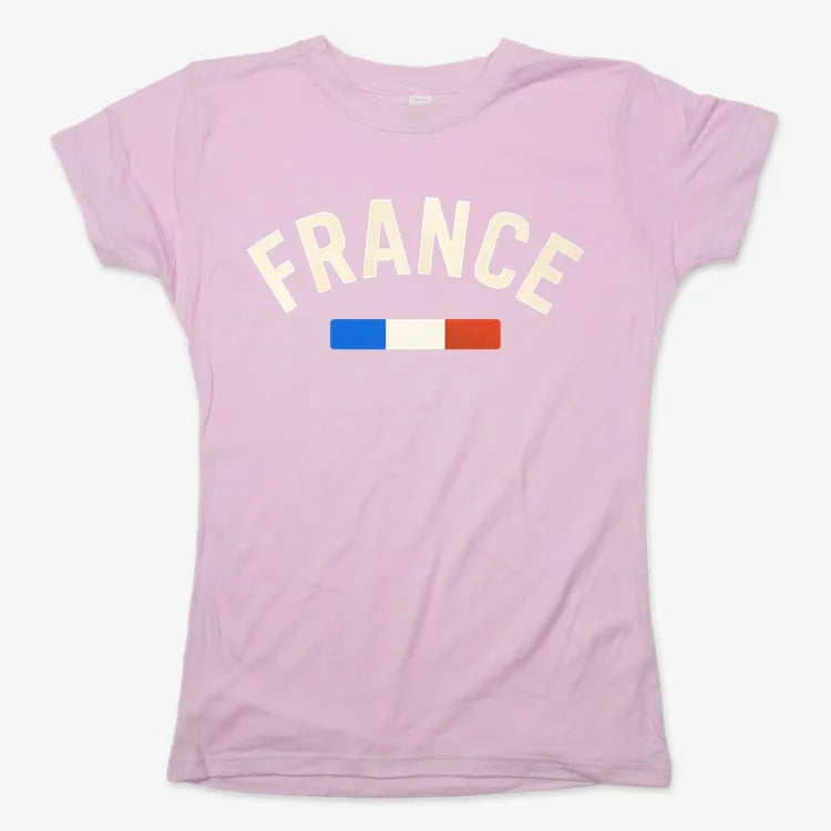 FRANCE Vintage Style Graphic-Women's T-Shirt-Soft Pink