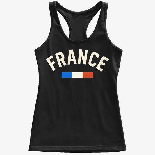 FRANCE Vintage Style Graphic-Women's Tank Top-Midnight