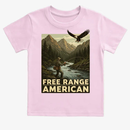 Free Range American-Kids T-Shirt-Pink