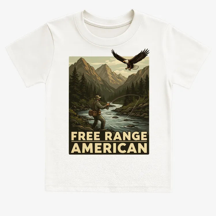 Free Range American-Kids T-Shirt-White