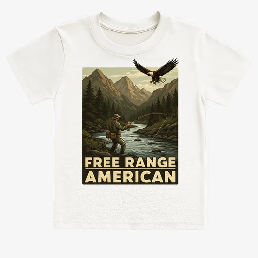 Free Range American-Kids T-Shirt-White