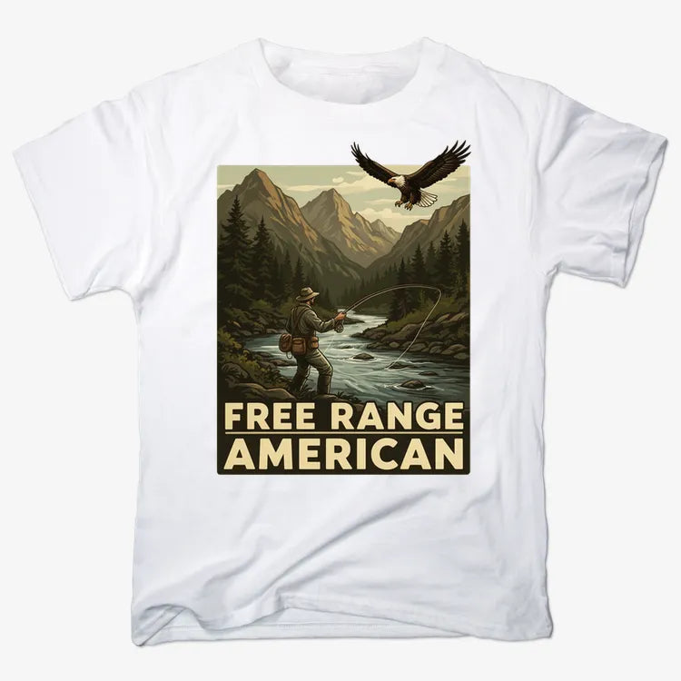 Free Range American-Men's T-Shirt-White