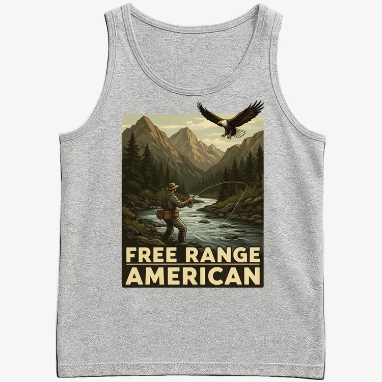 Free Range American-Men's Tank Top-Gray Heather