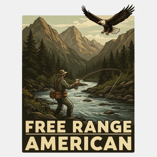 Free Range American graphic tee design