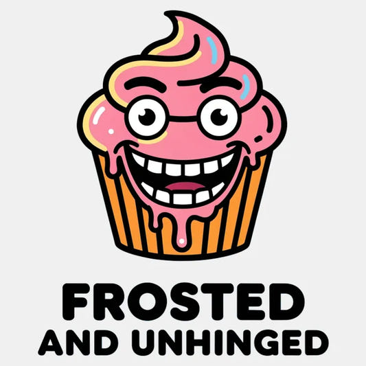 Frosted Unhinged Cupcake Tee graphic tee design