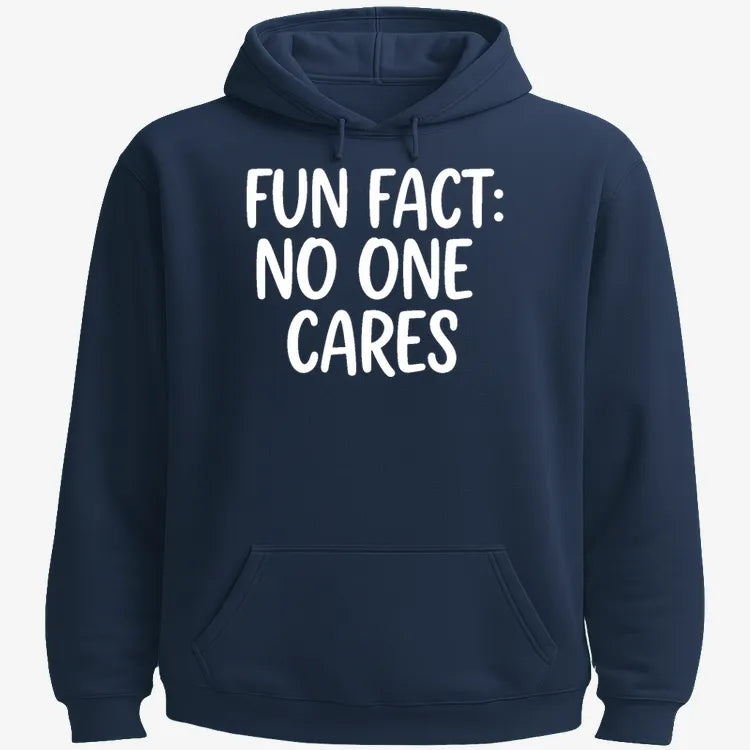 Fun Fact No One Cares-Hoodie-Navy Blue