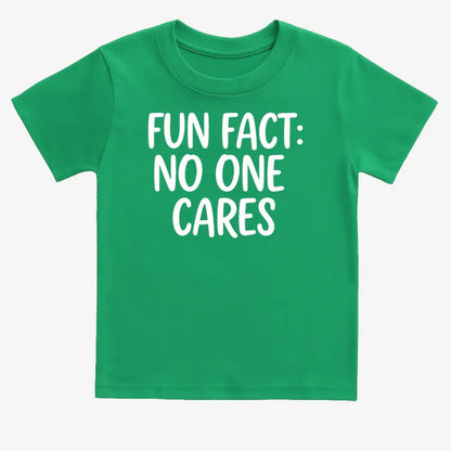Fun Fact No One Cares-Kids T-Shirt-Green