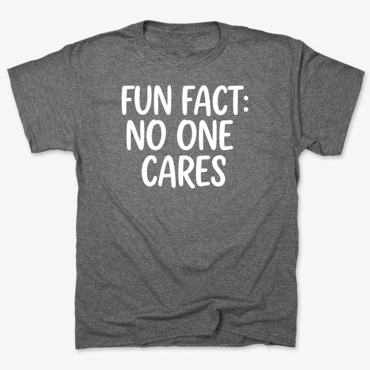 Fun Fact No One Cares-Men's T-Shirt-Charcoal Heather