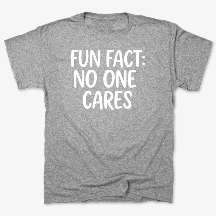 Fun Fact No One Cares-Men's T-Shirt-Gray Heather