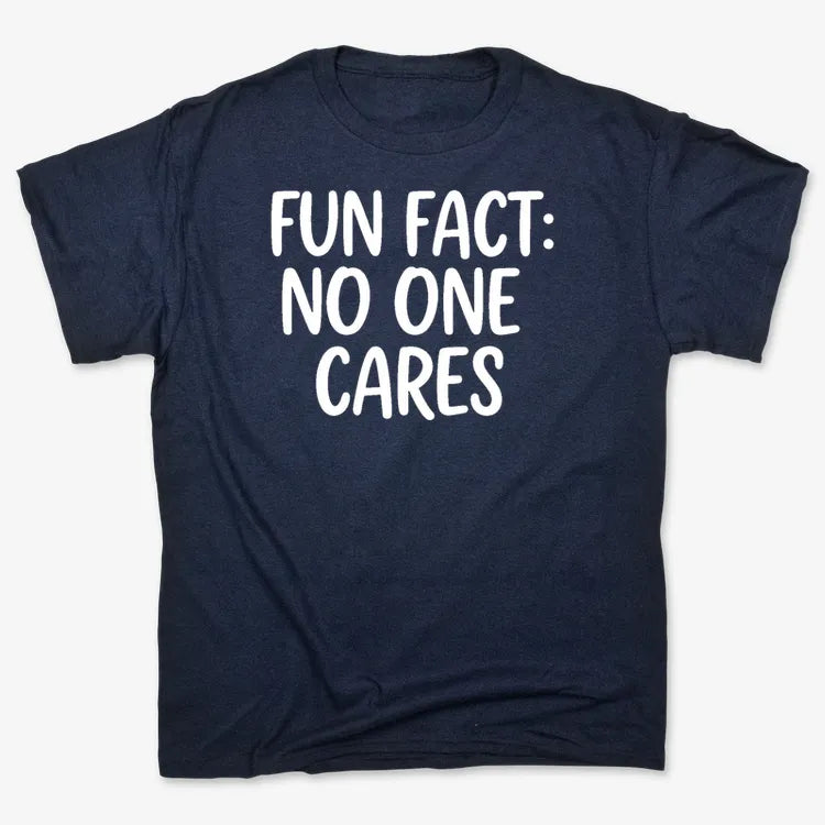 Fun Fact No One Cares-Men's T-Shirt-Navy Blue