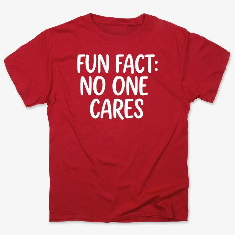 Fun Fact No One Cares-Men's T-Shirt-Red