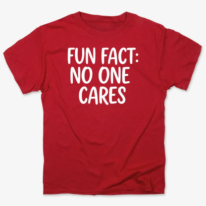 Fun Fact No One Cares-Men's T-Shirt-Red