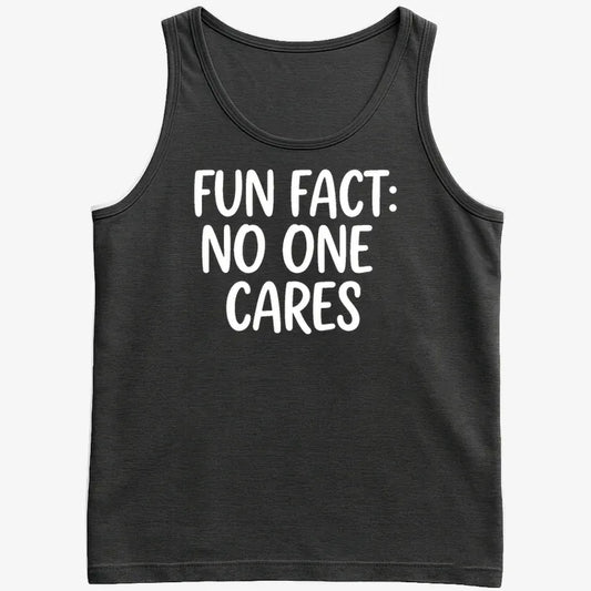 Fun Fact No One Cares-Men's Tank Top-Black