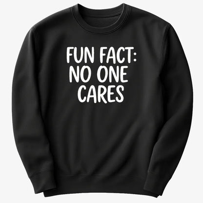 Fun Fact No One Cares-Sweater-Black