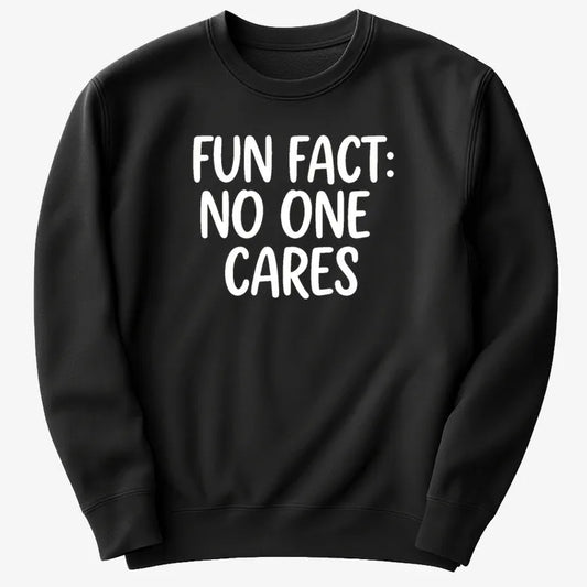 Fun Fact No One Cares-Sweater-Black