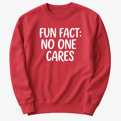 Fun Fact No One Cares-Sweater-Red