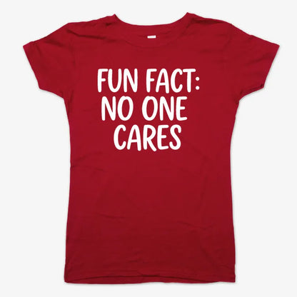 Fun Fact No One Cares-Women's T-Shirt-Deep Red