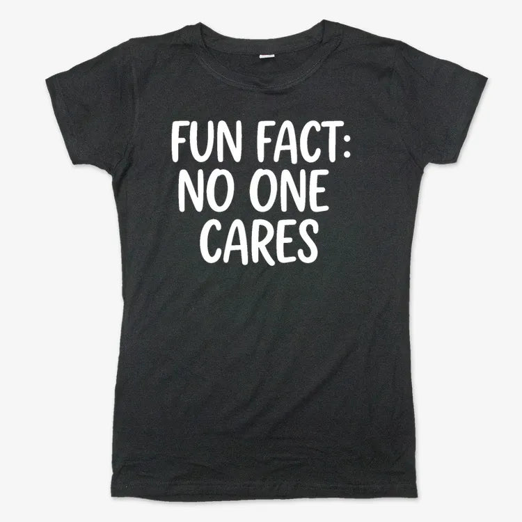 Fun Fact No One Cares-Women's T-Shirt-Midnight