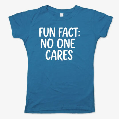 Fun Fact No One Cares-Women's T-Shirt-Sky Blue