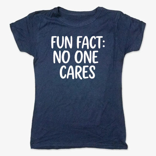 Fun Fact No One Cares-Women's T-Shirt-True Navy