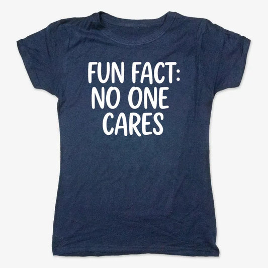 Fun Fact No One Cares-Women's T-Shirt-True Navy
