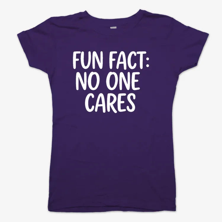 Fun Fact No One Cares-Women's T-Shirt-Violet