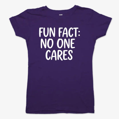 Fun Fact No One Cares-Women's T-Shirt-Violet
