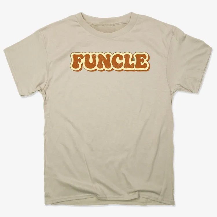 Funcle Fun Awaits-Men's T-Shirt-Sand