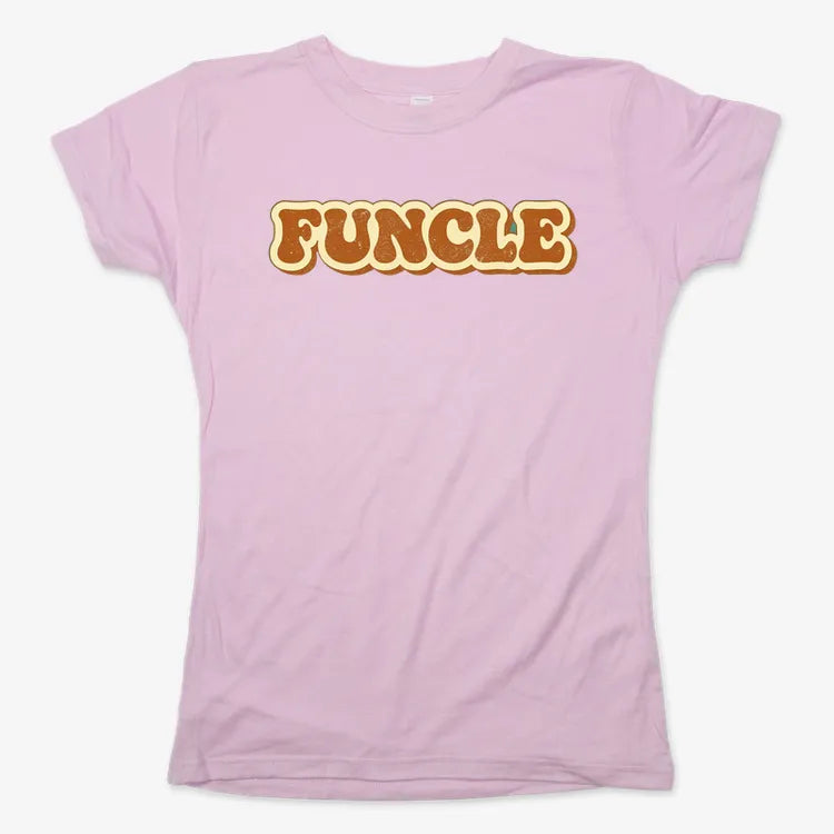 Funcle Fun Awaits-Women's T-Shirt-Soft Pink