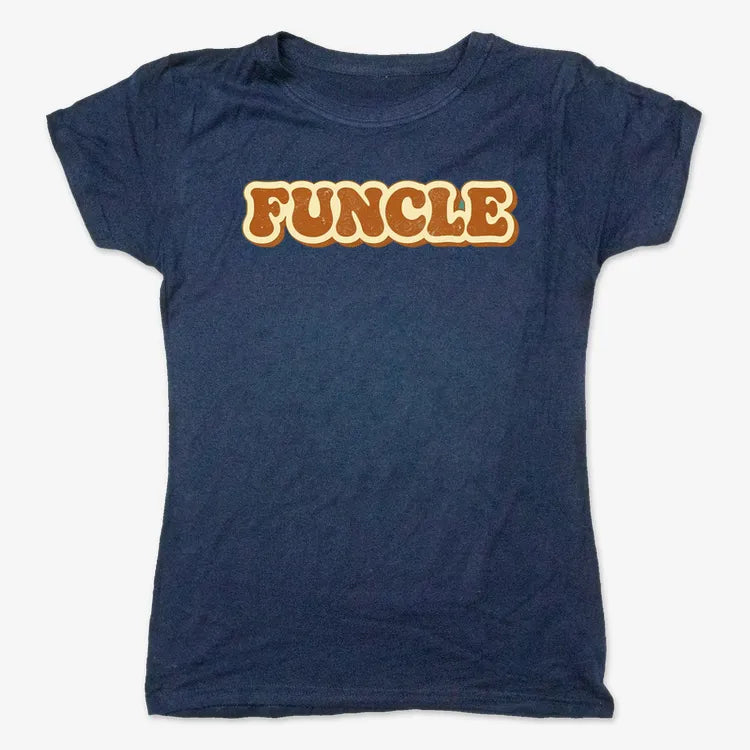 Funcle Fun Awaits-Women's T-Shirt-True Navy