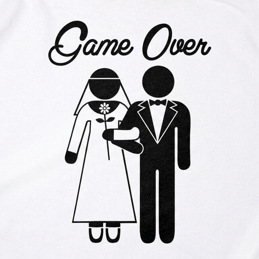 Game Over Wedding Bride and Groom detail