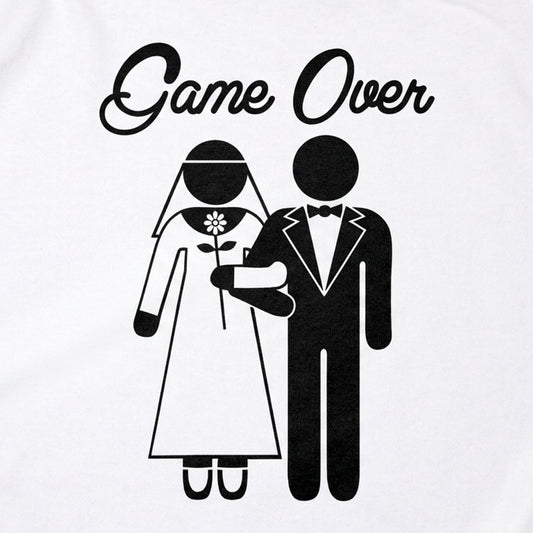 Game Over Wedding Bride and Groom detail