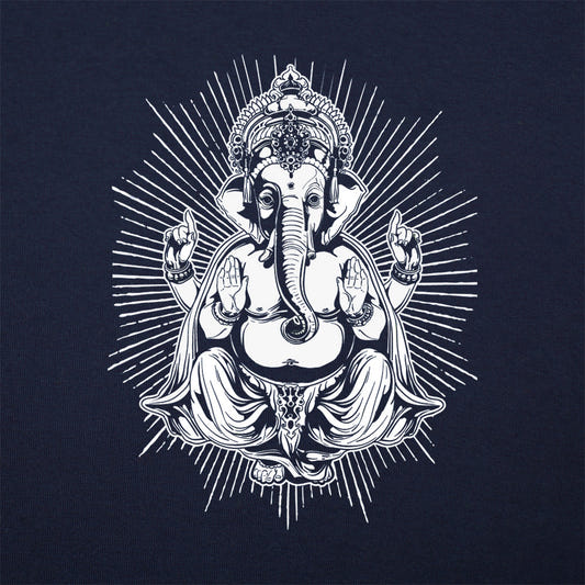 Ganesh Elephant Hindu Deity Meditating graphic tee design
