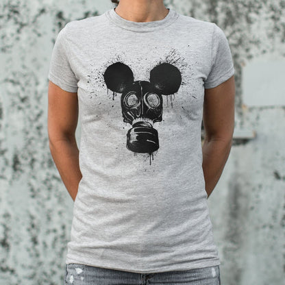 Gas Mousk Cartoon Mouse Wearing a Gas Mask