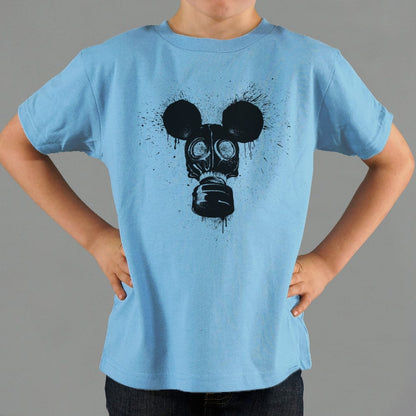Gas Mousk Cartoon Mouse Wearing a Gas Mask