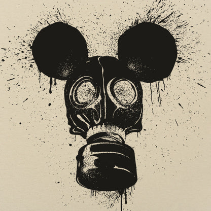 Gas Mousk Cartoon Mouse Wearing a Gas Mask