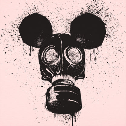 Gas Mousk Cartoon Mouse Wearing a Gas Mask
