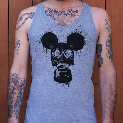 Gas Mousk Cartoon Mouse Wearing a Gas Mask
