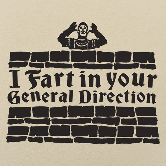 I Fart in Your General Direction Medieval Castle Knight graphic tee design