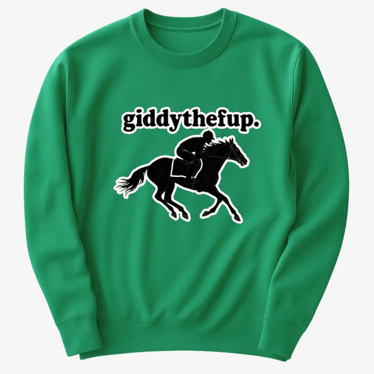 Giddythefup-Sweater-Green