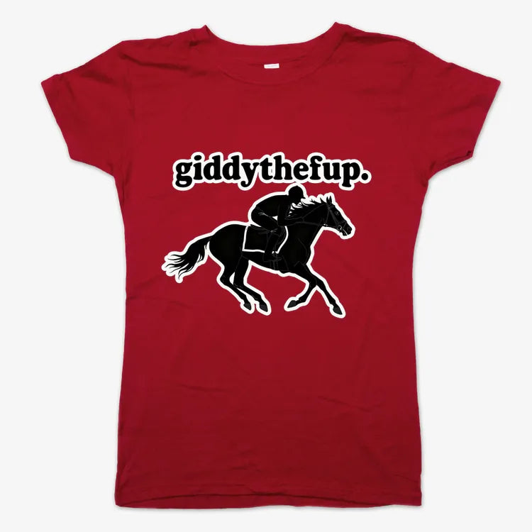 Giddythefup-Women's T-Shirt-Deep Red