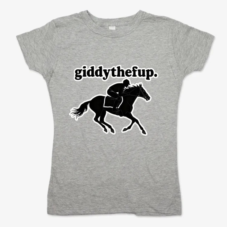 Giddythefup-Women's T-Shirt-Gray Granite